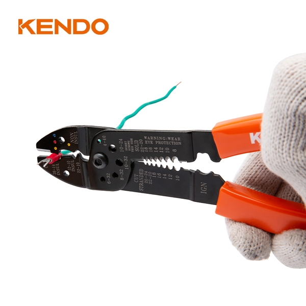 Kìm tuốt dây điện 0.75-6mm kích thước 8 inch 210mm Kendo - 11704