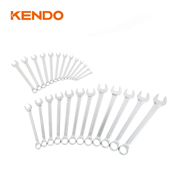 Bộ cờ lê 2 đầu vòng miệng bằng thép Cr-V 25 cái (6 - 32mm) Kendo - 15249