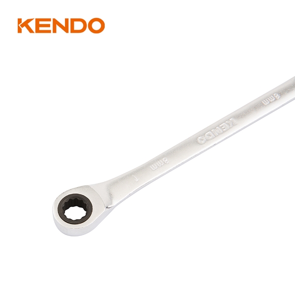 Cờ lê kết hợp 2 đầu, vòng tự động và miệng bằng thép Cr-V Kendo