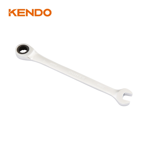 Cờ lê kết hợp 2 đầu, vòng tự động và miệng bằng thép Cr-V Kendo