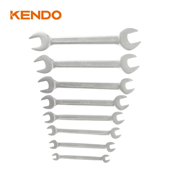 Bộ 8 cái cờ lê kết hợp 2 đầu miệng và miệng bằng thép CrV Kendo - 15747