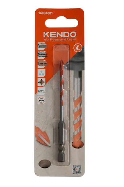 Mũi khoan gạch men chân lục giác Kendo kích thước đa dạng từ 4.0mm-10.0mm