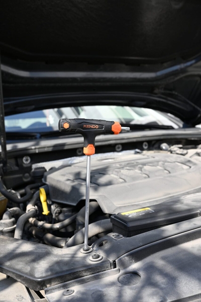 Bộ chìa khóa đầu hoa thị tay cầm chữ T chất liệu thép CrV (5 cái/ bộ) Kendo - 20780