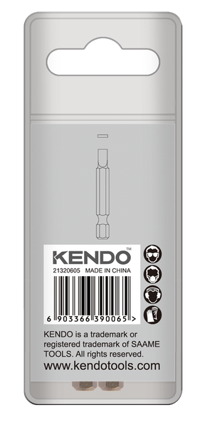 Mũi vít dẹp 1 đầu SL6 × 50mm (2 cái/bộ) Kendo - 21320605