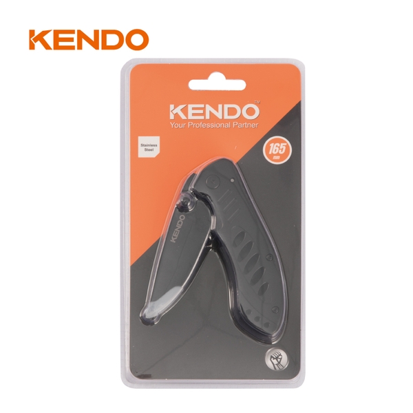 Dao tiện ích gấp gọn chất liệu thép không gỉ 165mm Kendo - 30929