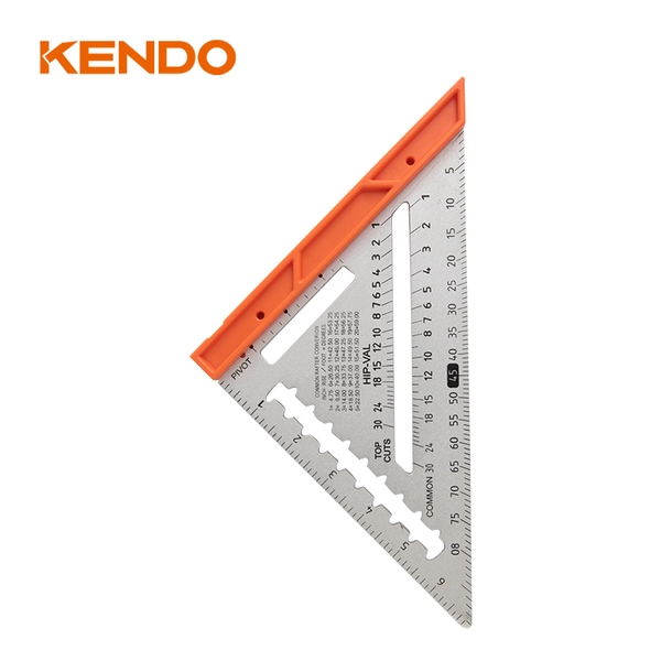 Thước nhôm tam giác đa chức năng kích thước 185mm x 260mm/ 7 inch Kendo - 35315