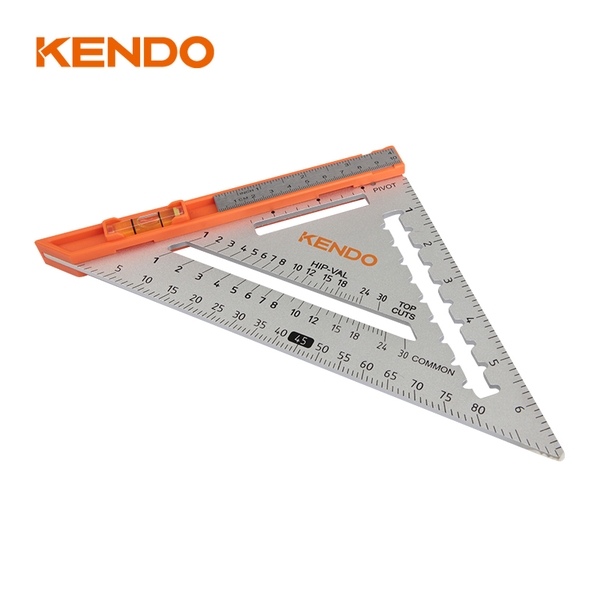 Thước nhôm tam giác đa chức năng kích thước 185mm x 260mm/ 7 inch Kendo - 35315