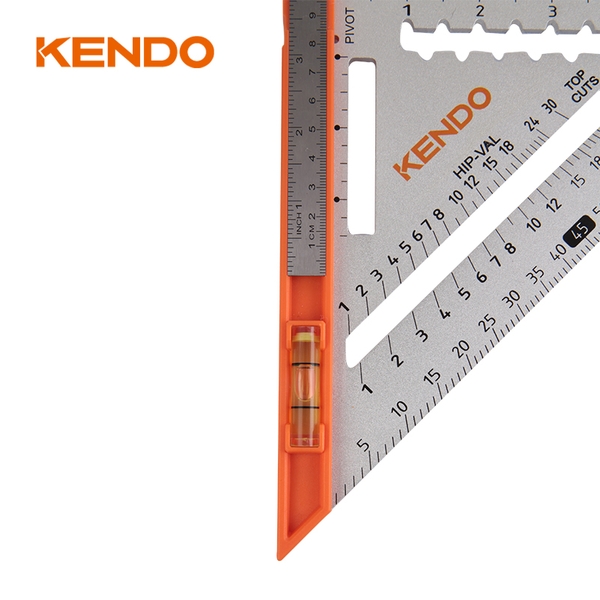 Thước nhôm tam giác đa chức năng kích thước 185mm x 260mm/ 7 inch Kendo - 35315
