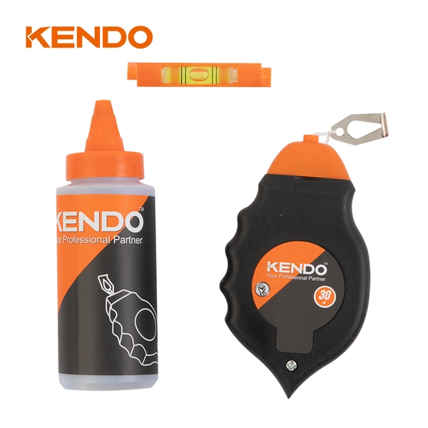 Bộ cuộn dây phấn 3 chi tiết có thước thủy Kendo - 45342