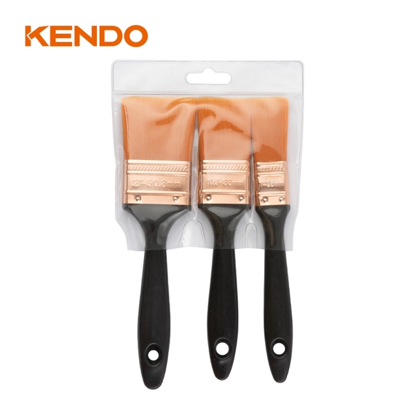 Bộ 3 cái cọ sơn tay cầm nhựa (25- 38- 50.8mm) Kendo - 46401