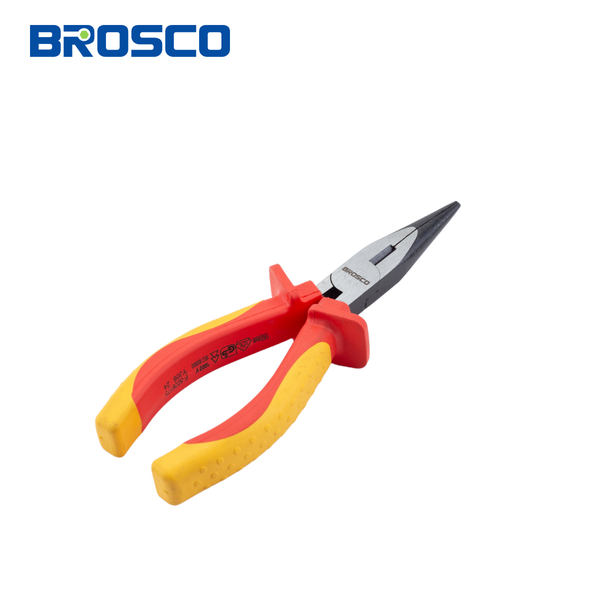 Kìm nhọn cách điện 1000V VDE bằng thép Cr-V Brosco