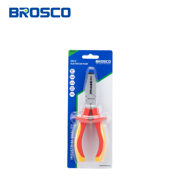 Kìm thợ điện đa năng cách điện 1000V VDE bằng thép Cr-V 6