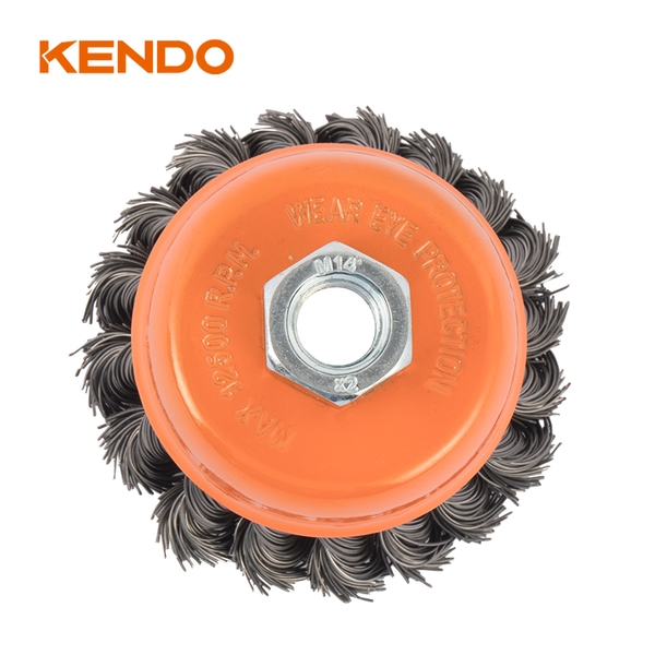 Chổi cước đánh rỉ sét sợi thép xoắn M14x2mm Kendo