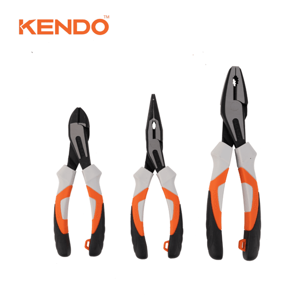 Bộ kìm 3 cái kìm đòn bẩy trợ lực (điện-cắt-nhọn) Kendo - 85122