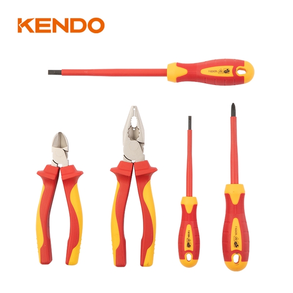 Bộ kìm và tua vít cách điện 1000V 5 chi tiết Kendo - 85136