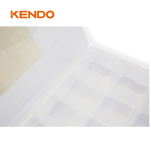 Hộp nhựa đựng vít 18 ngăn có thể tháo rời được kích thước 31 x 20 x 4.5 cm Kendo – 90225