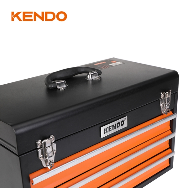 Bộ rương dụng cụ sửa chữa bằng kim loại có 3 ngăn kéo, 86 chi tiết Kendo - 90517