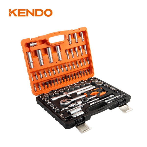 Bộ đầu tuýp kèm cần siết 94 chi tiết 1/4 inch và 1/2 inch Kendo - 90593