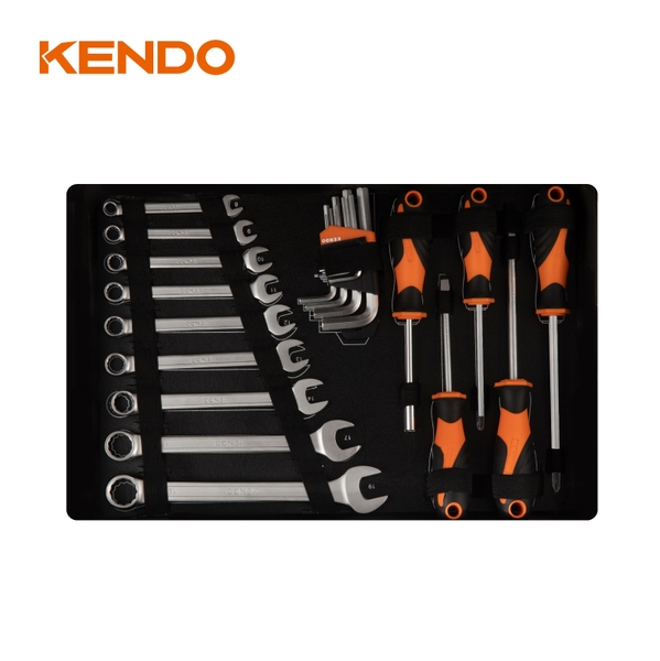 Bộ dụng cụ sửa chữa ô tô, cơ khí 76 chi tiết Kendo - 90704