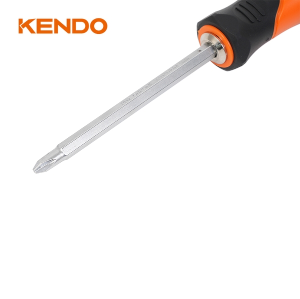 Bộ tua vít đổi đầu 2 trong 1 (1 đầu dẹt - 1 đầu bake) Kendo 21117