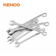 Bộ 8 cái cờ lê 2 đầu vòng loại sâu và miệng bằng thép CrV (8-10-12-13-14-15-17-19mm) Kendo - 15201