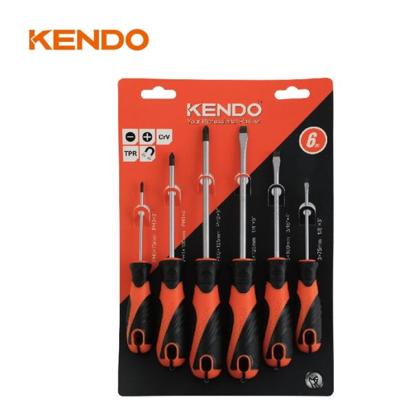 Bộ tua vít 6 cái (bake và dẹp) Kendo - 85114