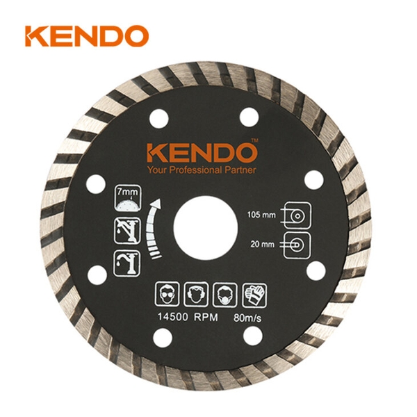 Đá cắt kim cương vành Turbo 105×20/16mm Kendo - 61211012