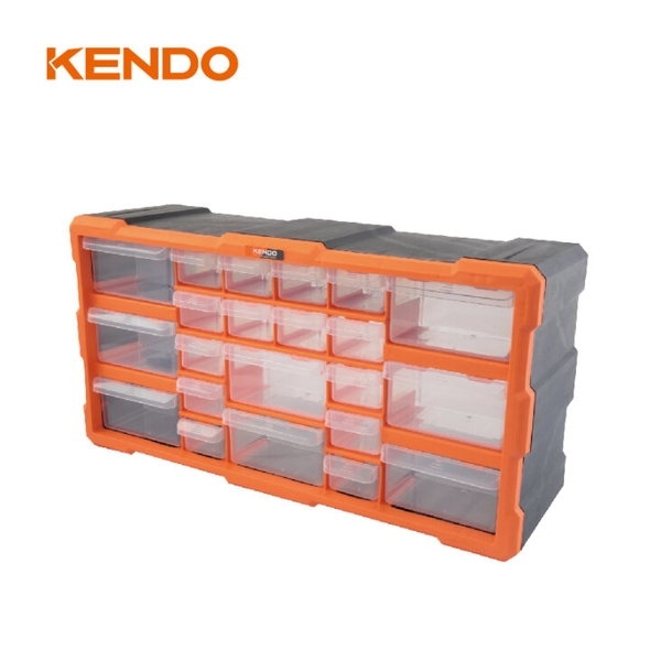 Tủ nhựa đựng linh kiện 22 ngăn kích thước 49.5 x 16 x 25.5 cm Kendo – 90247