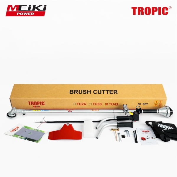Máy cắt cỏ chạy xăng sử dụng động cơ 2 thì MEIKI TU43 (TROPIC)