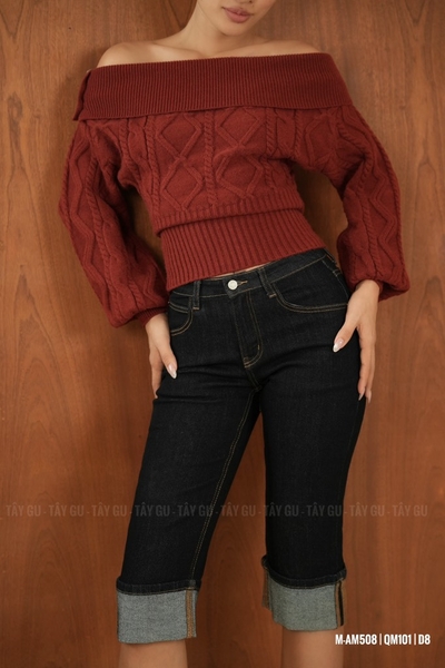 Quần Jean Lửng Gấp Line Trẻ Trung Trendy TALY Taygu | QM101