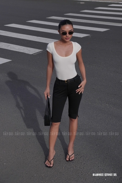 Quần Thiết Kế Lửng Xẻ Lai Có Túi Đứng Form LALA Taygu | QTK40