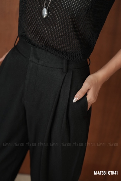 Quần Thiết Kế Lửng Qua Gối Xếp Ly Trước Thanh Lịch ESTE Taygu | QTK41