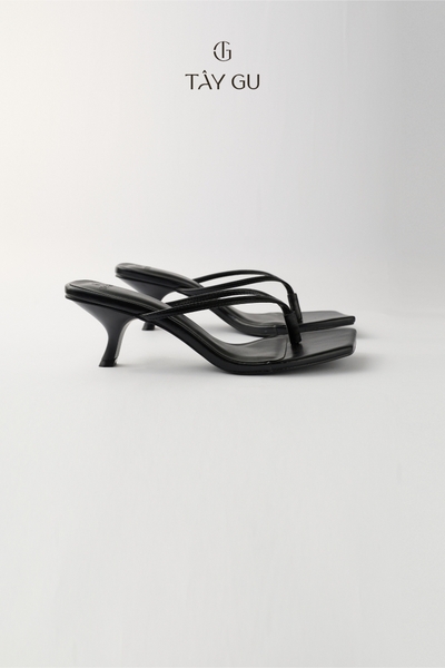 Dép Xỏ Ngón Cao Gót 5cm Mũi Vuông KELLY Taygu | D5