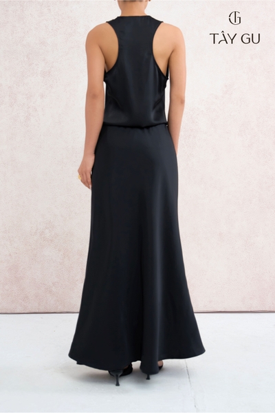 Chân Váy Lụa Hai Lớp Dáng Đuôi Cá Lưng Dây Rút EMMA Taygu | CT1