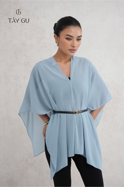 Áo Choàng Chiffon Ngắn Mặc Nhiều Kiểu HAWAI Taygu | AT34