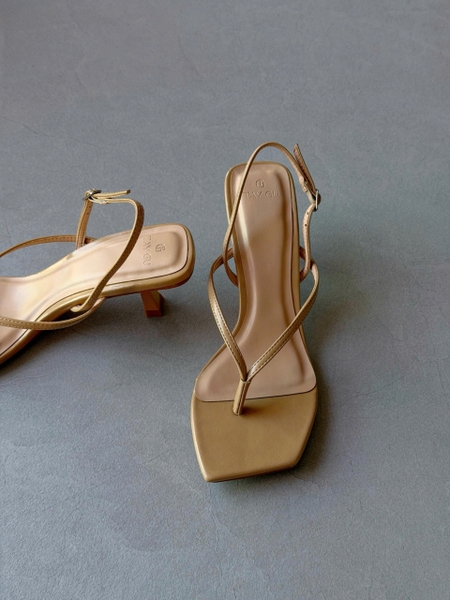 Guốc Cao Gót Mũi Vuông 7cm Gài Quai Sau MIRA Taygu | D12