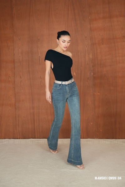 Áo Trễ Vai Xoắn Đen BAERE Taygu | AM503