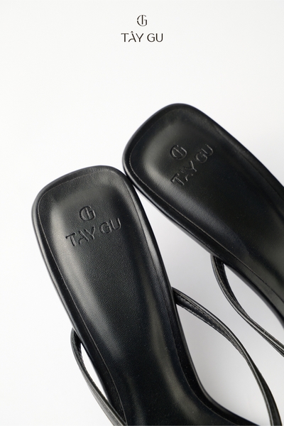 Dép Xỏ Ngón Cao Gót 5cm Mũi Vuông KELLY Taygu | D5