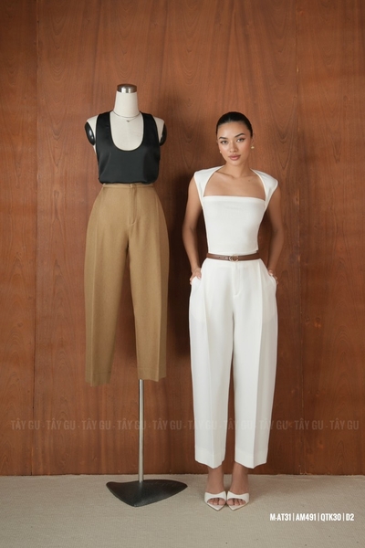 Quần Thiết Kế Dáng Suông Baggy Đứng Form MERIT Taygu | QTK30