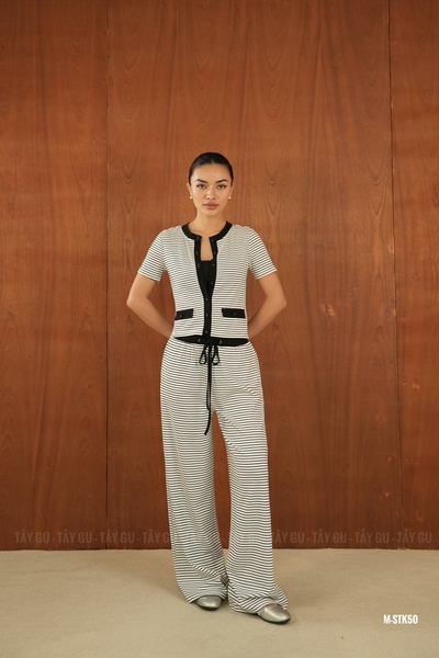 Quần Thun Dây Rút Sọc Ống Rộng TITA Taygu | QTK48