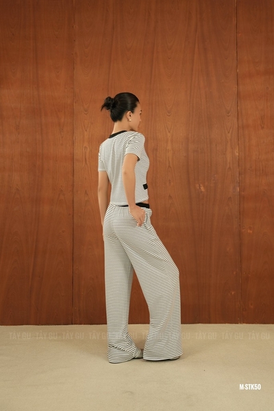 Quần Thun Dây Rút Sọc Ống Rộng TITA Taygu | QTK48