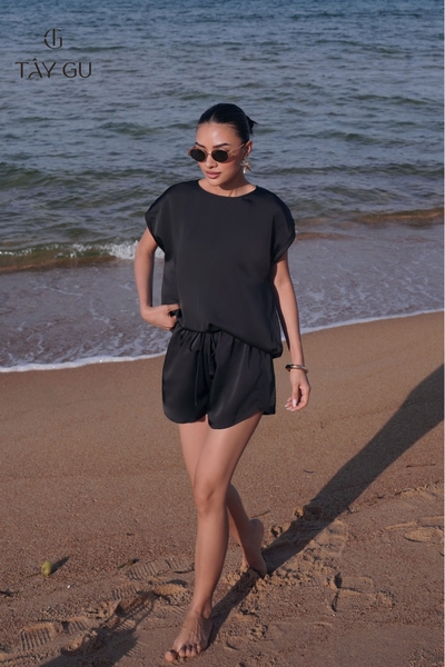 Quần Đùi Lụa Dây Rút Basic ANIN Taygu | QTK37