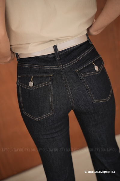 Quần Jeans Dáng Loe Túi Hộp Cá Tính GUSTA Taygu | QM103