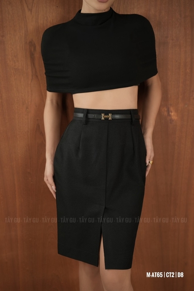 Chân Váy Lửng Xẻ Trước Thanh Lịch OFFICE Taygu | CT2