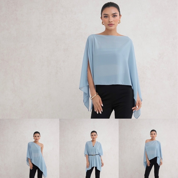 Áo Choàng Chiffon Ngắn Mặc Nhiều Kiểu HAWAI Taygu | AT34