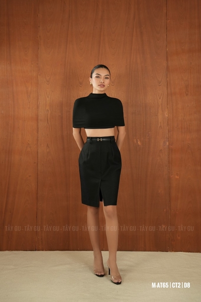 Chân Váy Lửng Xẻ Trước Thanh Lịch OFFICE Taygu | CT2