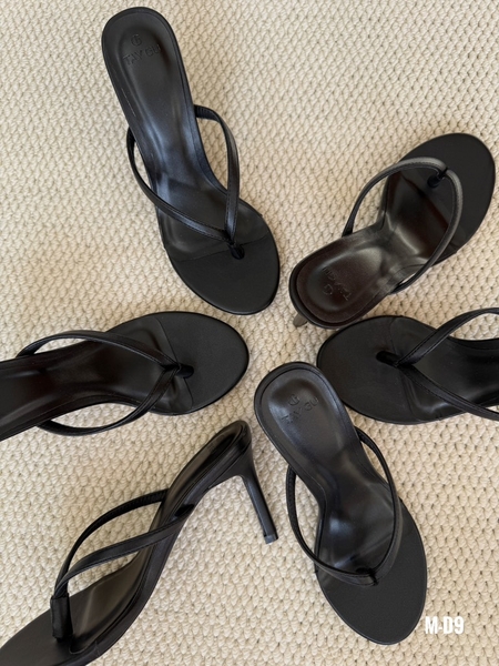 Guốc Cao Gót Xỏ Ngón Mũi Tròn 9cm KYLIE Taygu | D9