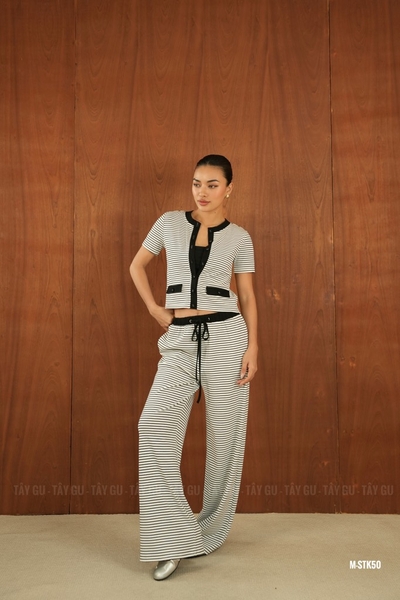 Quần Thun Dây Rút Sọc Ống Rộng TITA Taygu | QTK48