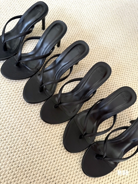 Guốc Cao Gót Xỏ Ngón Mũi Tròn 9cm KYLIE Taygu | D9