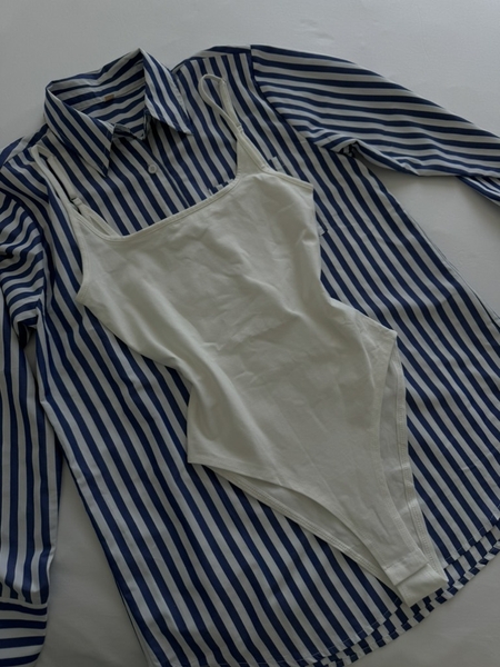 Bodysuit Cổ Vuông Hai Dây Basic Taygu | BS65